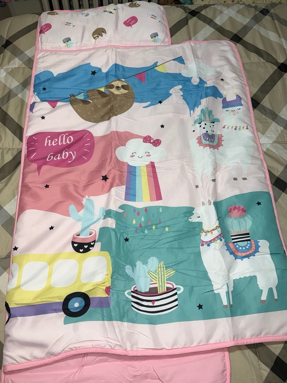 Smart Haven Pink Alpaca Toddler Nap Mat
